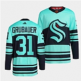 Men's Seattle Kraken #31 Philipp Grubauer Ice Blue 2022-23 Reverse Retro Stitched Jersey Dzhi,baseball caps,new era cap wholesale,wholesale hats
